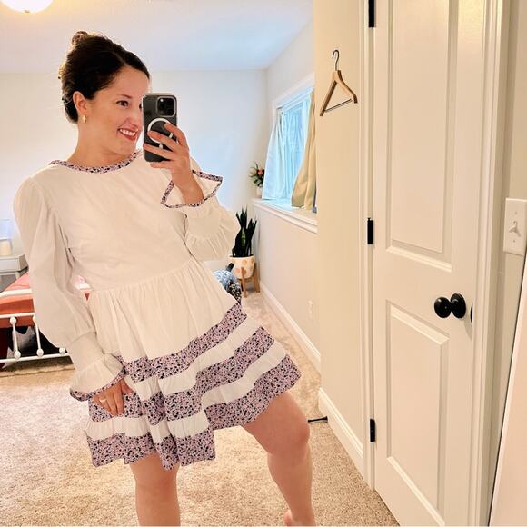 Tuckernuck Pomander Place Long Sleeve Floral Mini Dress XS - Picture 1 of 11